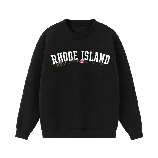 Collection 10 Rhode Island Essential Heavyweight Crewneck Sweatshirt - Black front