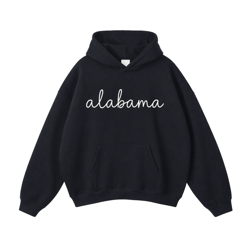 Collection 3 Alabama Oversize Fleeced Hoodie - Black front