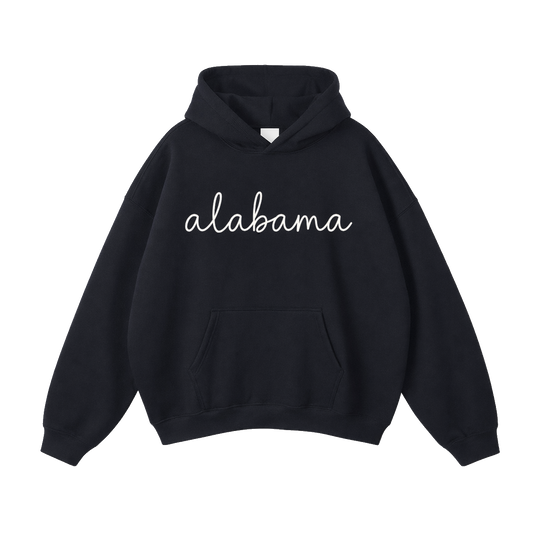 Collection 3 Alabama Oversize Fleeced Hoodie - Black front