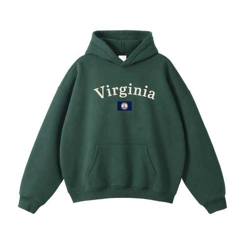 Collection 6 Virginia Oversize Fleeced Hoodie - Eden Green front