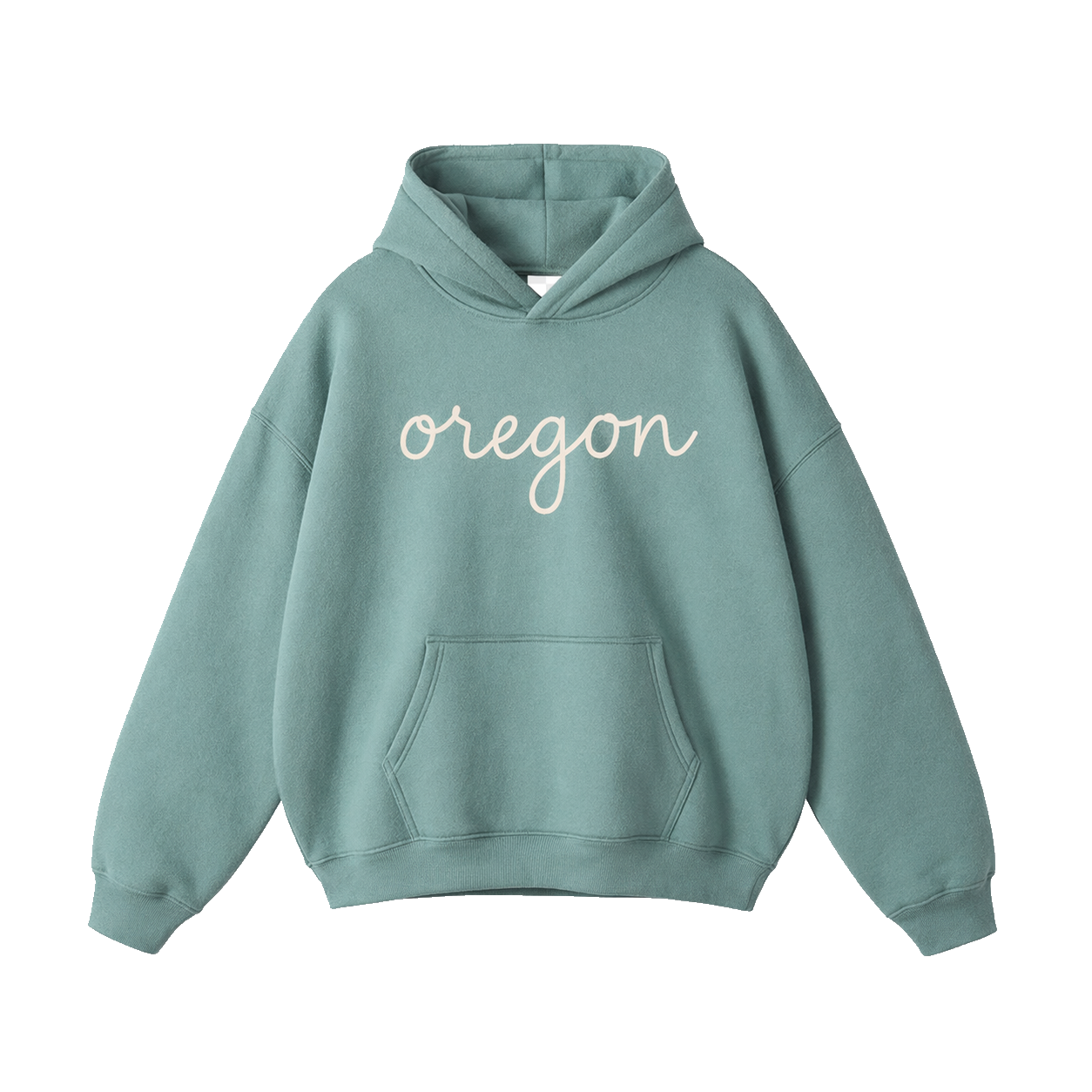 Collection 3 Oregon Oversize Fleeced Hoodie - Medium Green front