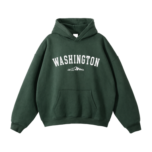 Collection 9 Washington Oversize Fleeced Hoodie - Eden Green front