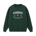 Collection 8 Vermont Essential Heavyweight Crewneck Sweatshirt - Dark Green front