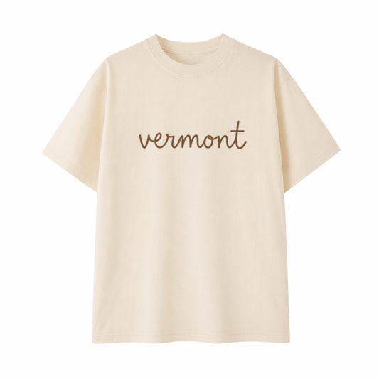 Collection 3 Vermont Essential Cotton T-Shirt - Apricot front