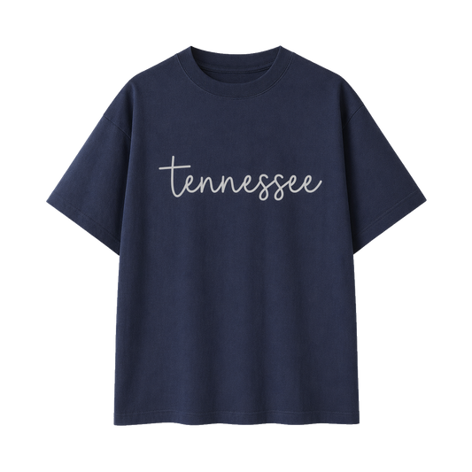 Collection 3 Tennessee Essential Cotton T-Shirt - Navy Blue front