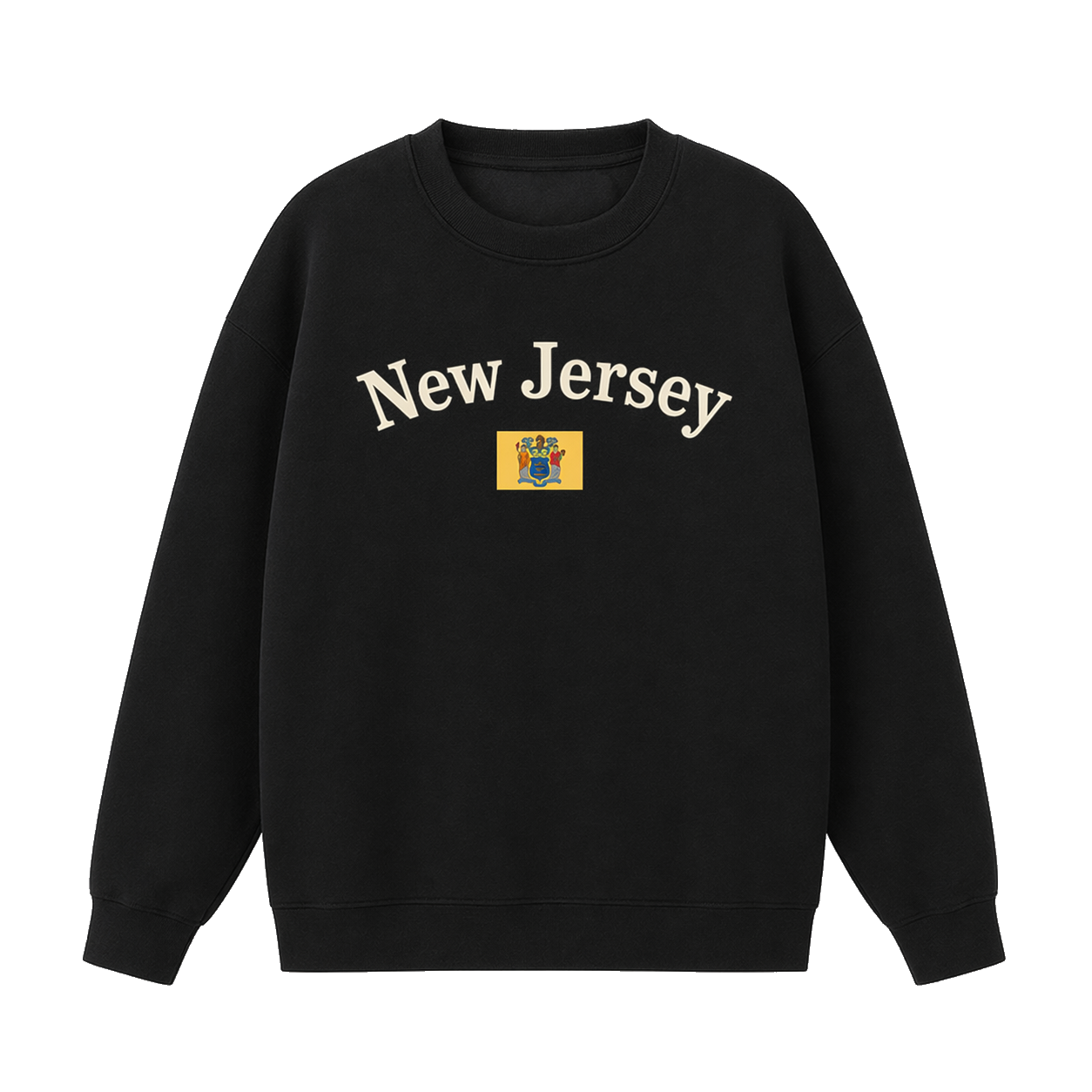 Collection 6 New Jersey Essential Heavyweight Crewneck Sweatshirt - Black front