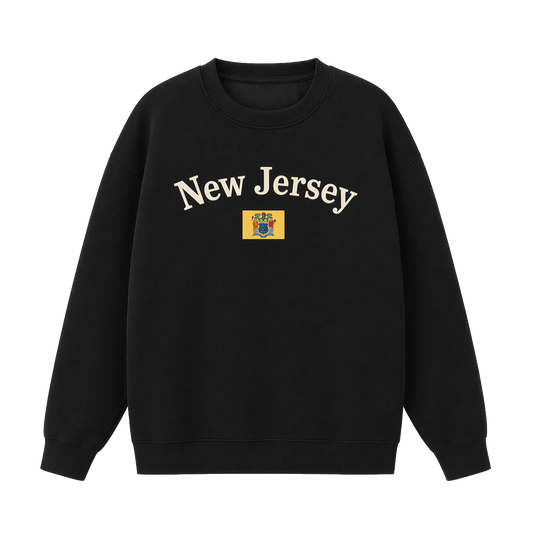 Collection 6 New Jersey Essential Heavyweight Crewneck Sweatshirt - Black front