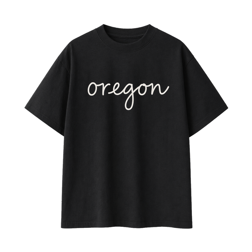 Collection 3 Oregon Essential Cotton T-Shirt - Black front