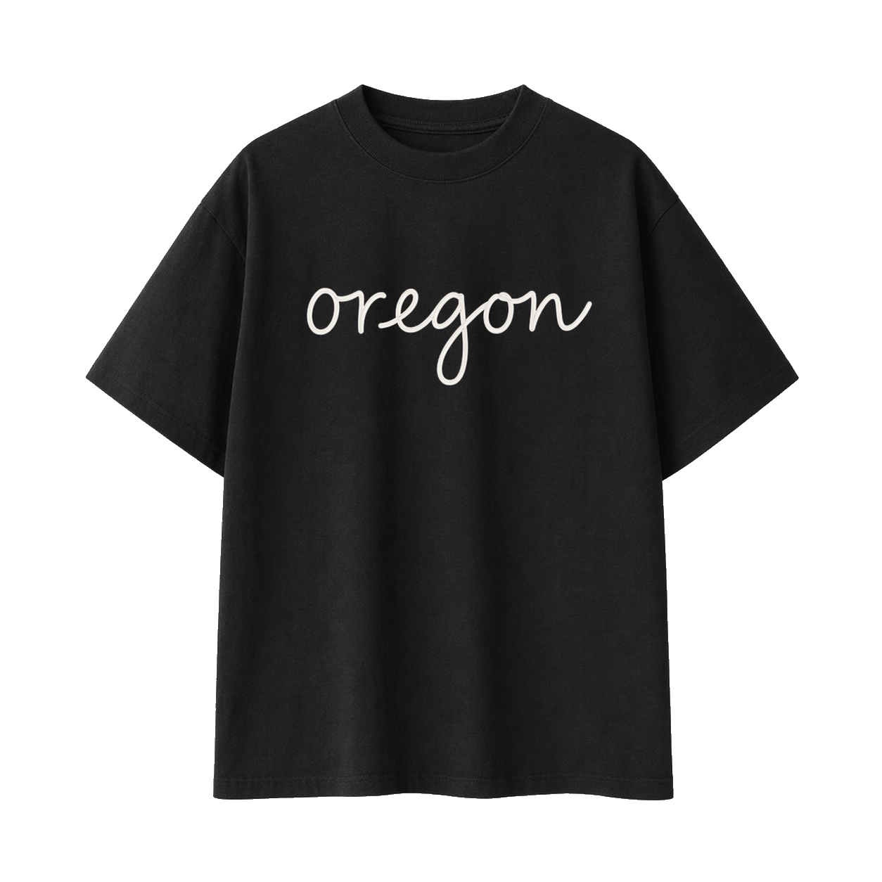 Collection 3 Oregon Essential Cotton T-Shirt - Black front