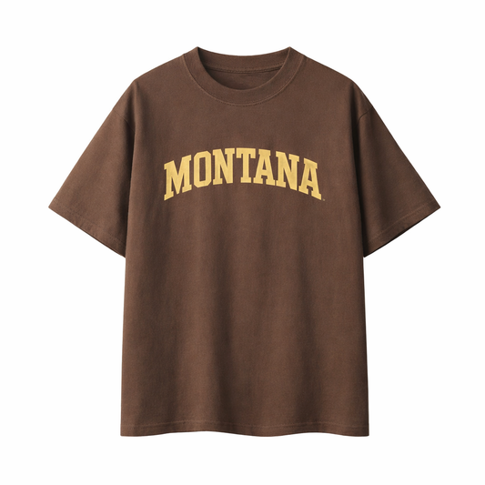 Collection 1 Montana Essential Cotton T-Shirt - Coffee front