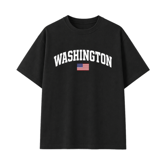 Collection 2 Washington Essential Cotton T-Shirt - Black front