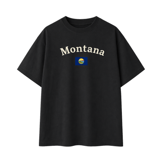 Collection 6 Montana Essential Cotton T-Shirt - Black front
