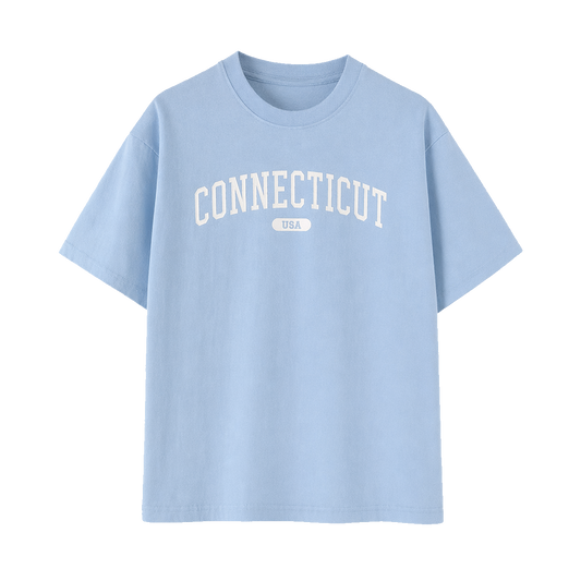 Collection 4 Connecticut Essential Cotton T-Shirt - Light Blue front