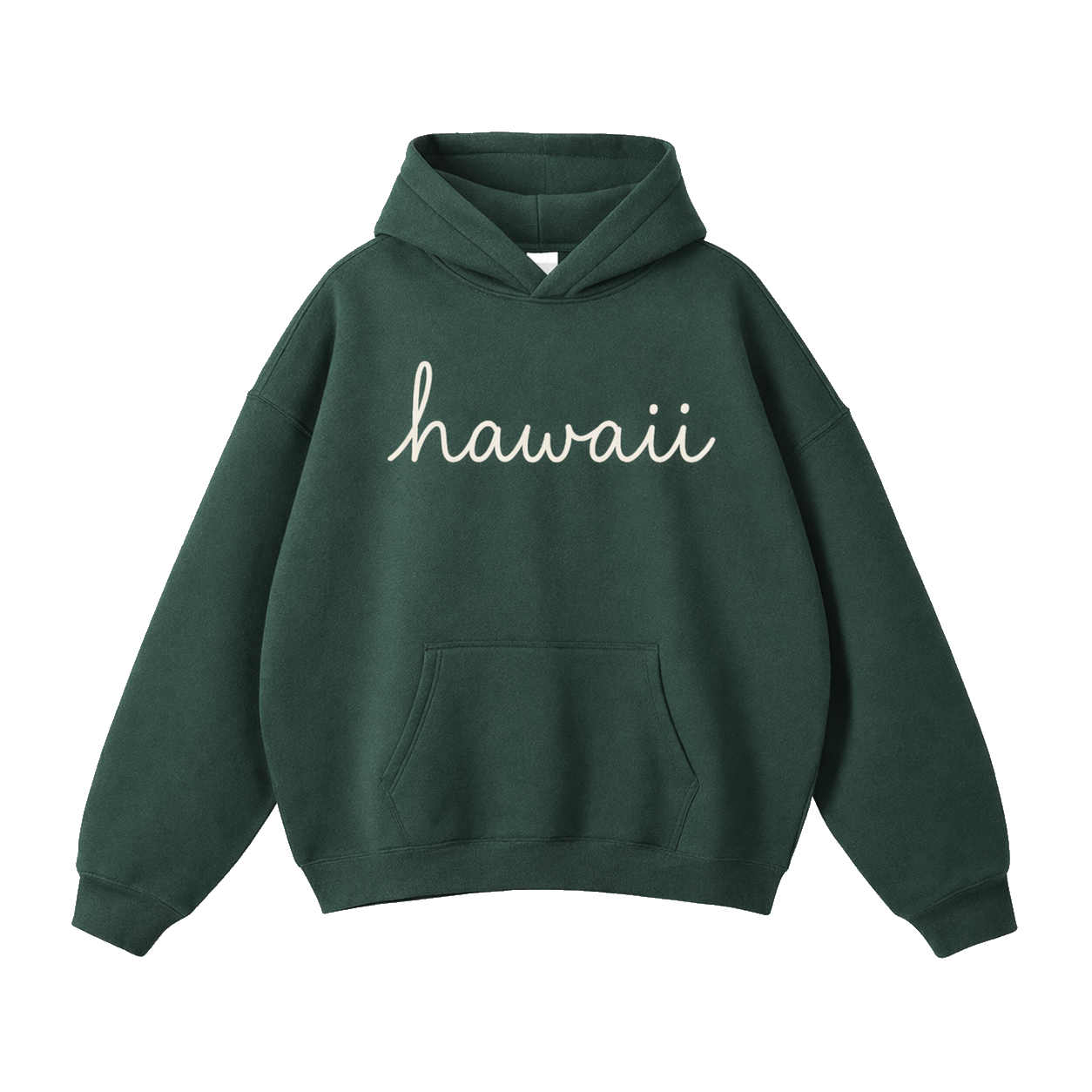 Collection 3 Hawaii Oversize Fleeced Hoodie - Eden Green front