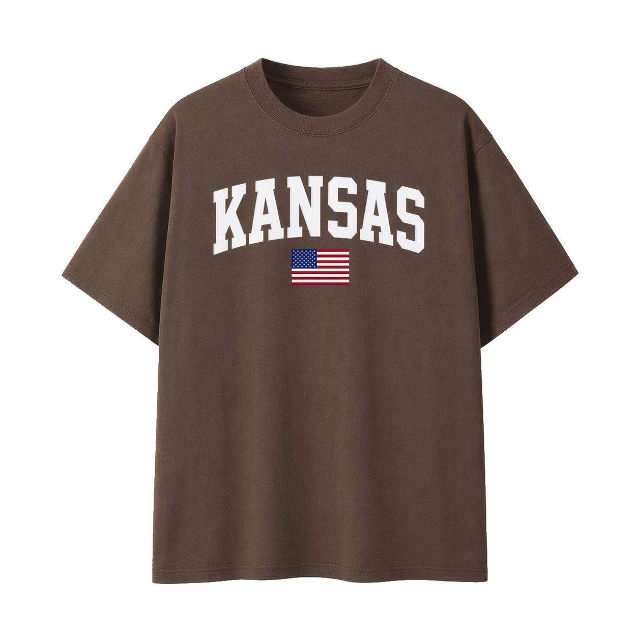 Collection 2 Kansas Essential Cotton T-Shirt - Coffee front