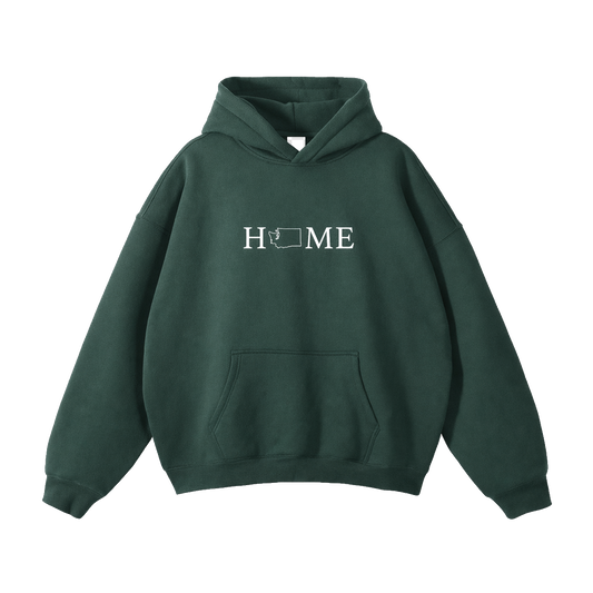 Collection 5 Washington Oversize Fleeced Hoodie - Eden Green front