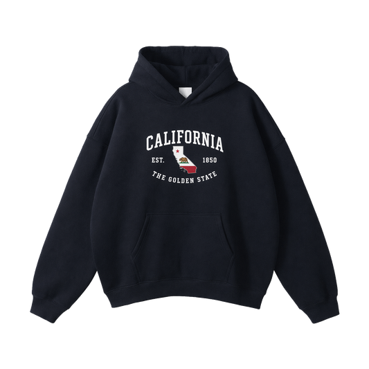 Collection 8 California Oversize Fleeced Hoodie - Black front