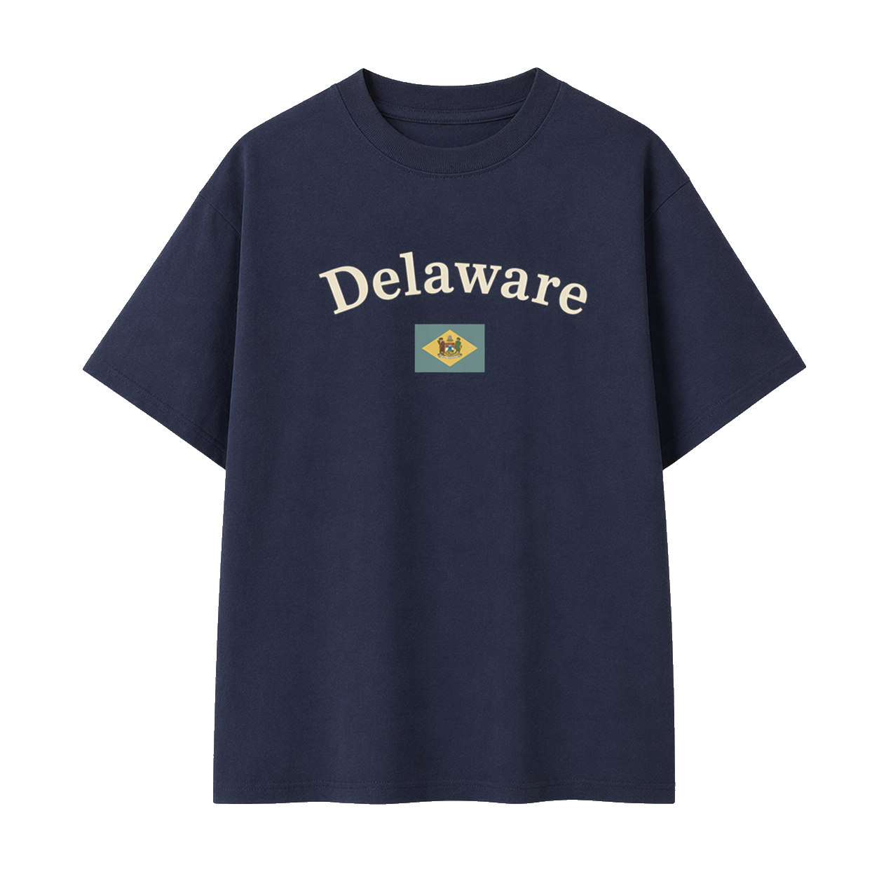 Collection 6 Delaware Essential Cotton T-Shirt - Navy Blue front