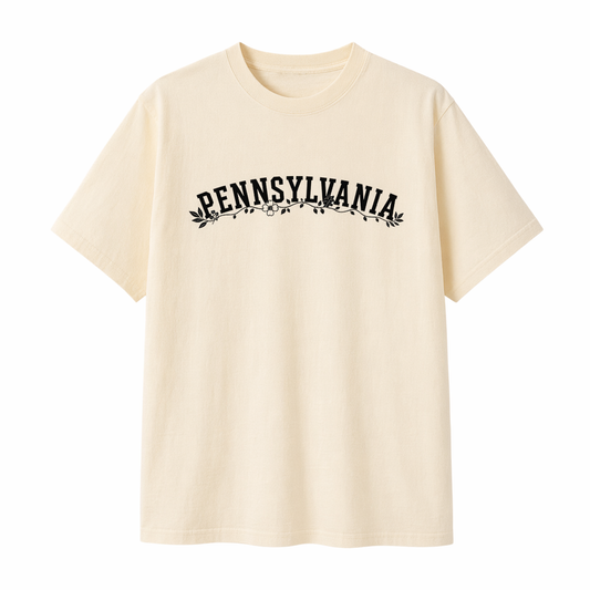 Collection 10 Pennsylvania Essential Cotton T-Shirt - Apricot front