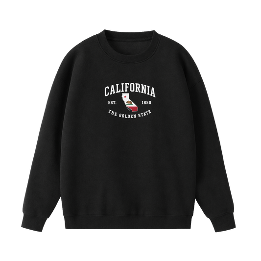 Collection 8 California Essential Heavyweight Crewneck Sweatshirt - Black front