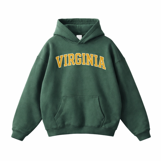 Collection 1 Virginia Oversize Fleeced Hoodie - Eden Green front