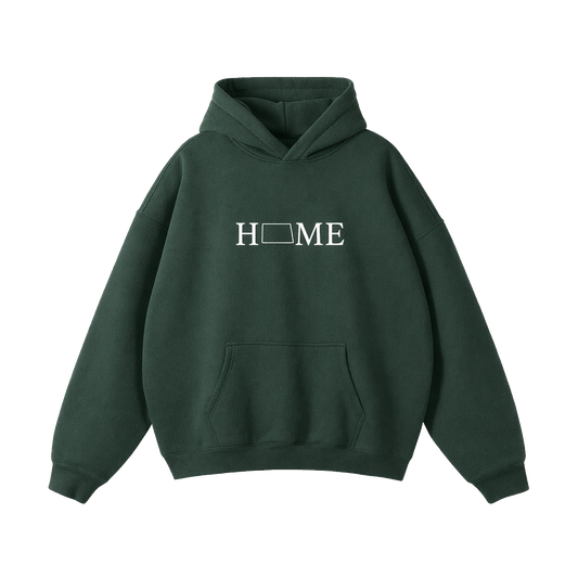 Collection 5 North Dakota Oversize Fleeced Hoodie - Eden Green front