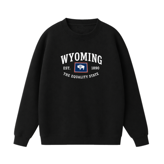 Collection 8 Wyoming Essential Heavyweight Crewneck Sweatshirt - Black front