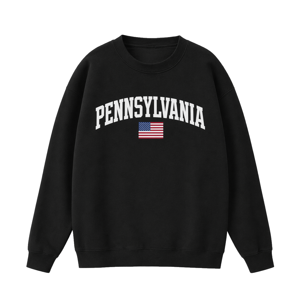 Collection 2 Pennsylvania Essential Heavyweight Crewneck Sweatshirt - Black front