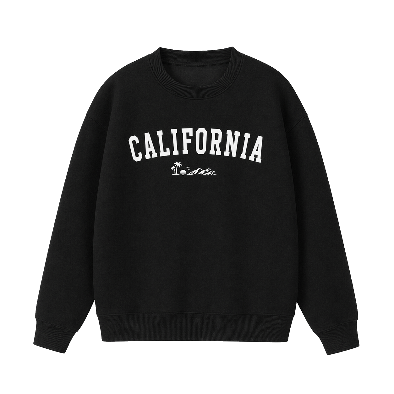 Collection 9 California Essential Heavyweight Crewneck Sweatshirt - Black front