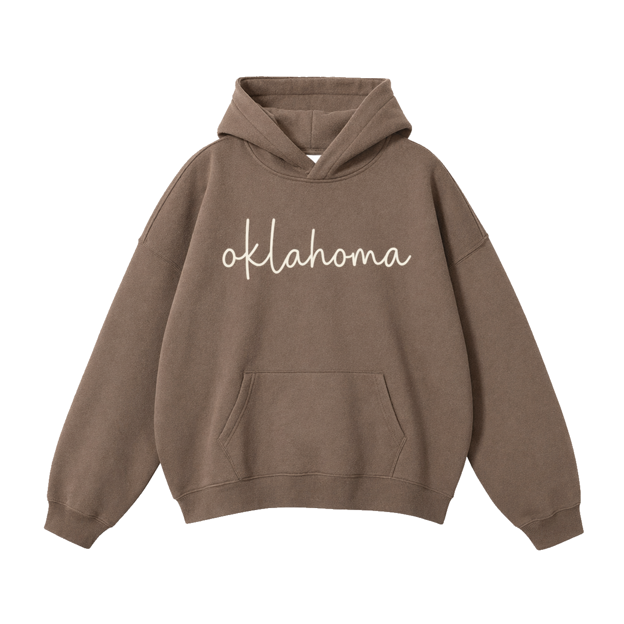 Collection 3 Oklahoma Oversize Fleeced Hoodie - Brown front