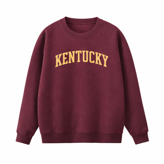 Collection 1 Kentucky Essential Heavyweight Crewneck Sweatshirt - Dull Red front