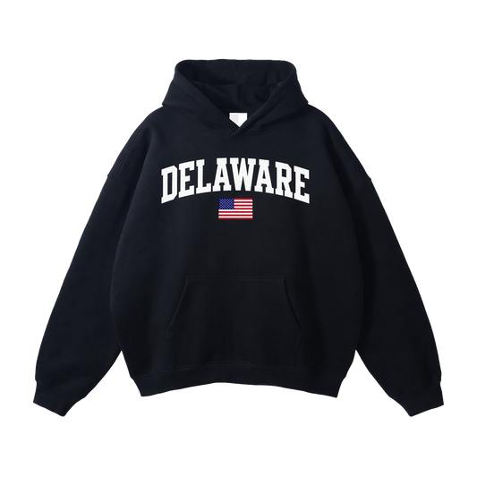 Collection 2 Delaware Oversize Fleeced Hoodie - Black front