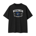 Collection 8 Wisconsin Essential Cotton T-Shirt - Black front