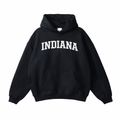 Collection 1 Indiana Oversize Fleeced Hoodie - Black front