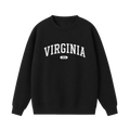 Collection 4 Virginia Essential Heavyweight Crewneck Sweatshirt - Black front