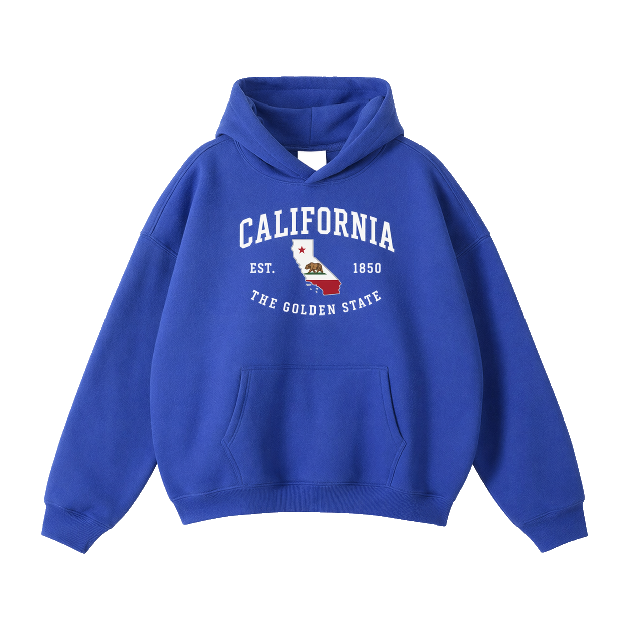 Collection 8 California Oversize Fleeced Hoodie - Klein Blue front