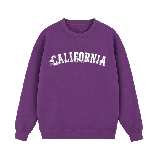 Collection 10 California Essential Heavyweight Crewneck Sweatshirt - Purple front