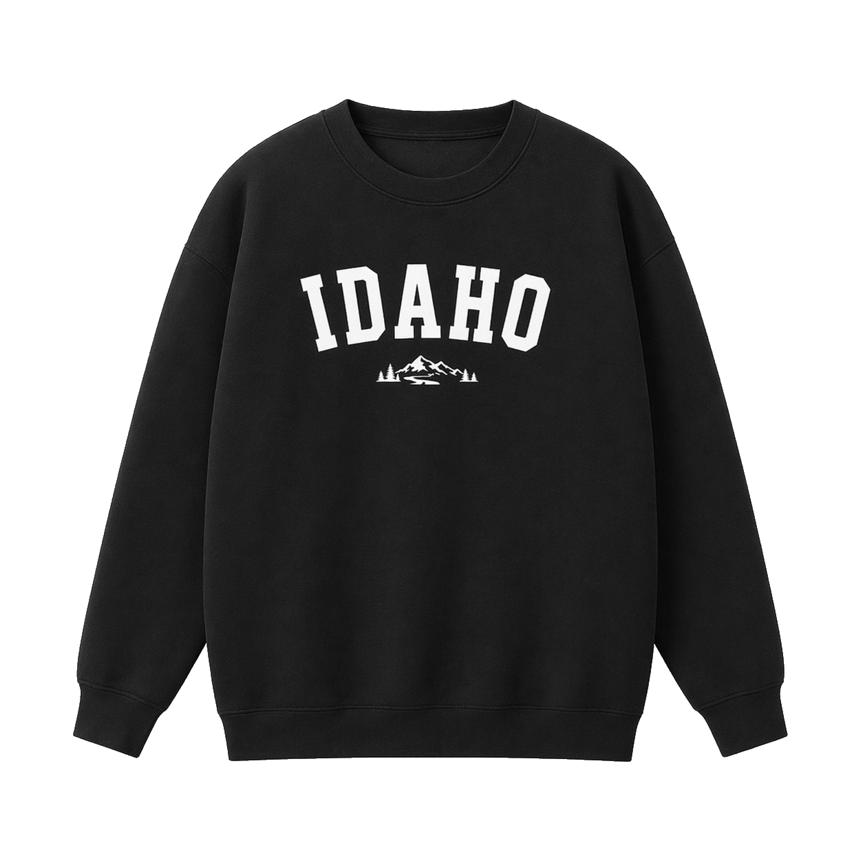 Collection 9 Idaho Essential Heavyweight Crewneck Sweatshirt - Black front