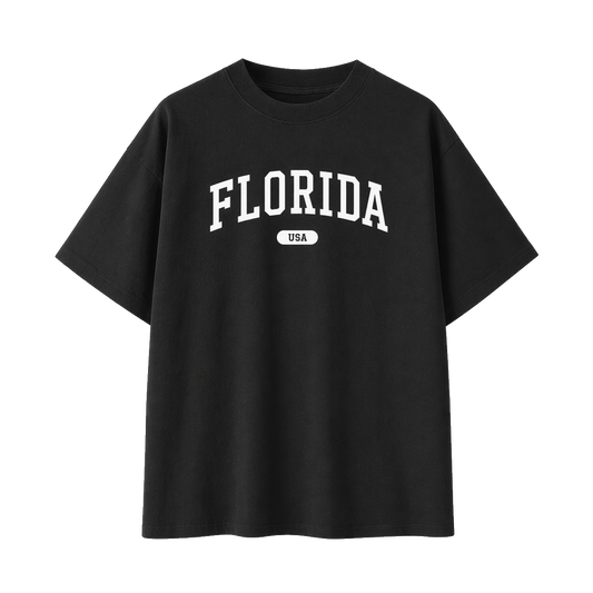 Collection 4 Florida Essential Cotton T-Shirt - Black front