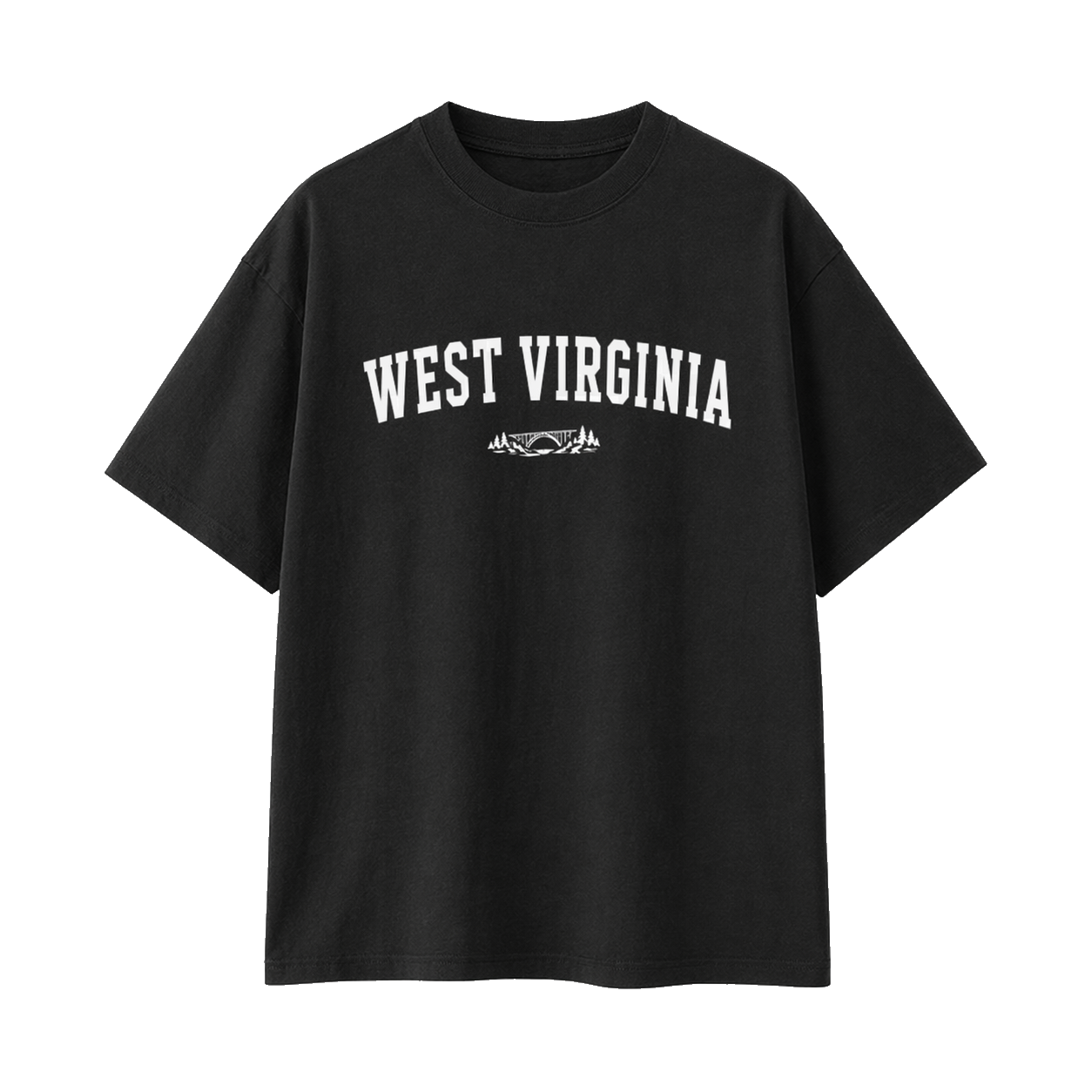 Collection 9 West Virginia Essential Cotton T-Shirt - Black front