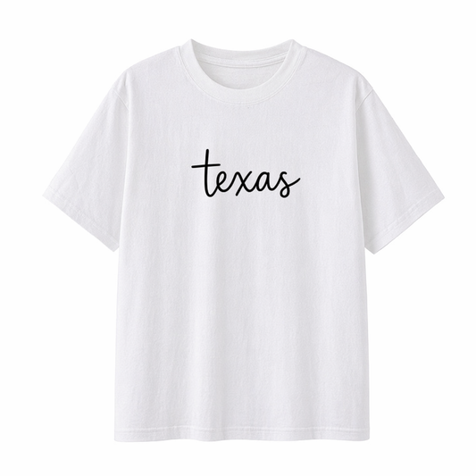 Collection 3 Texas Essential Cotton T-Shirt - White front