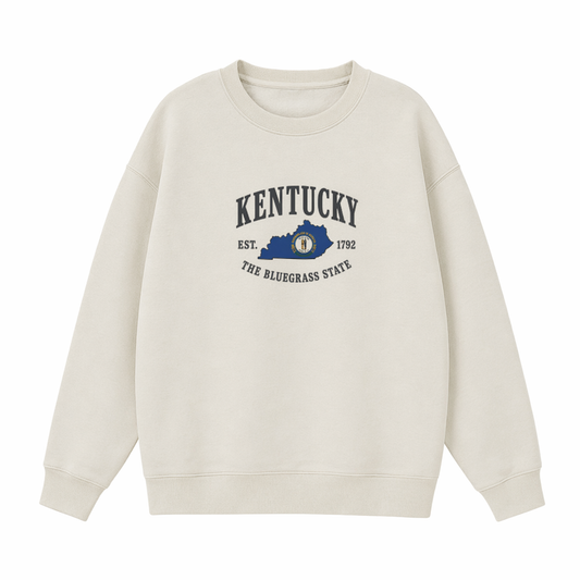 Collection 8 Kentucky Essential Heavyweight Crewneck Sweatshirt - Cream front
