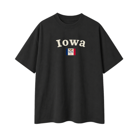 Collection 6 Iowa Essential Cotton T-Shirt - Black front