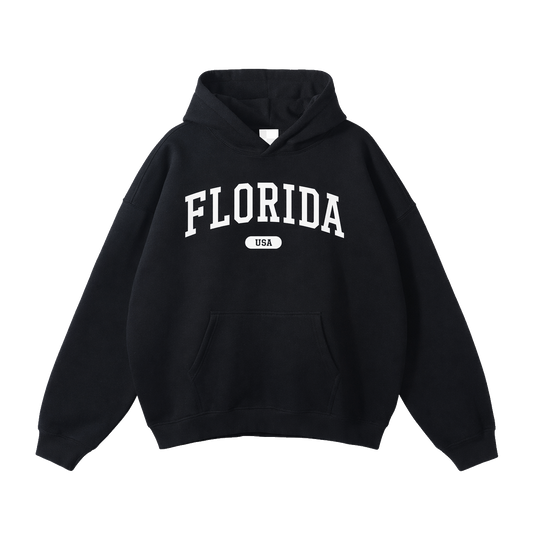 Collection 4 Florida Oversize Fleeced Hoodie - Black front