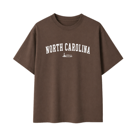 Collection 9 North Carolina Essential Cotton T-Shirt - Coffee front