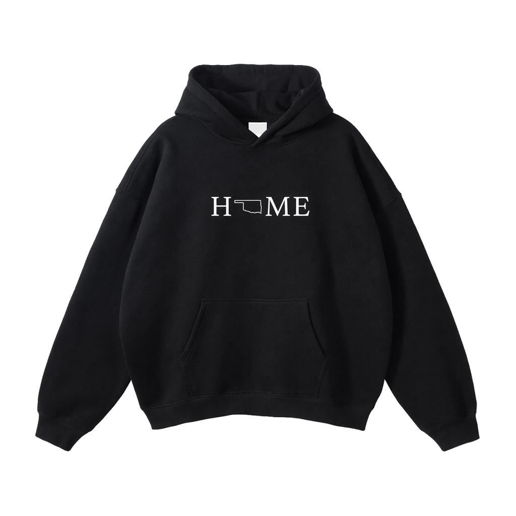 Collection 5 Oklahoma Oversize Fleeced Hoodie - Black front