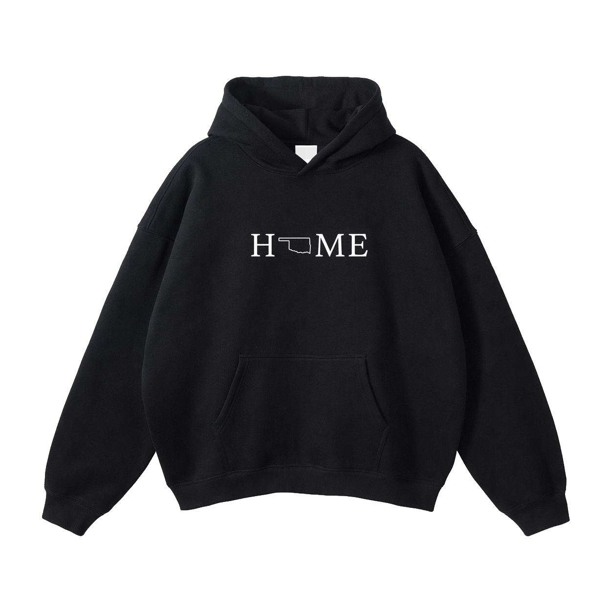 Collection 5 Oklahoma Oversize Fleeced Hoodie - Black front