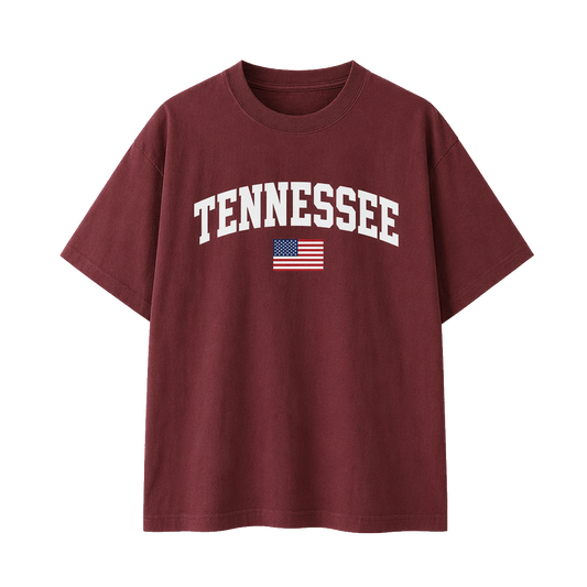 Collection 2 Tennessee Essential Cotton T-Shirt - Wine Gray front
