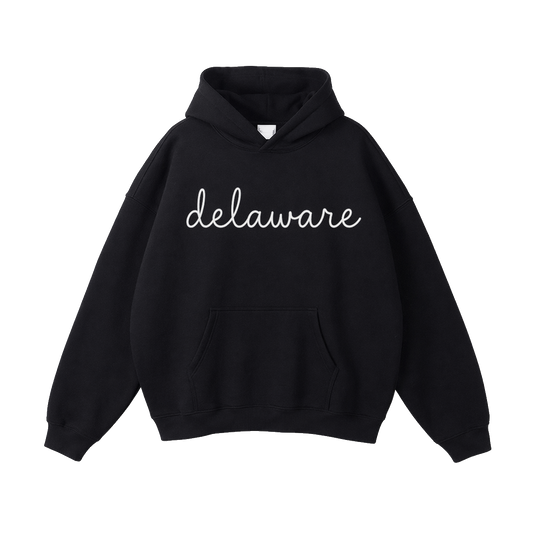 Collection 3 Delaware Oversize Fleeced Hoodie - Black front