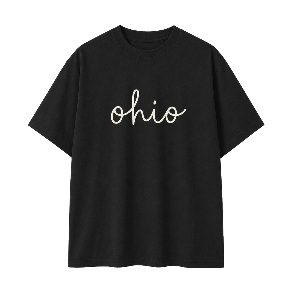 Collection 3 Ohio Essential Cotton T-Shirt - Black front